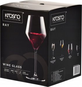 Krosno Kieliszki do wina czerwonego Ray 4x 375ml 6