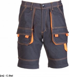 Polstar ASKS - BRIXTON SPARK SPODNIE KRÓTKIE 100% BAWEŁNA, BAWEŁNA (100%), 300G/M2, - C.Stal 56 1