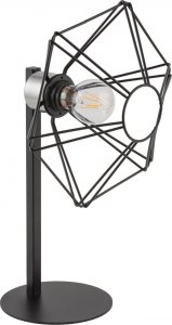 Lampa stołowa Sigma Sypialniana lampa stojąca Vario na szafkę czarna srebrna 1