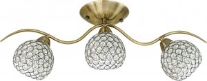 Lampa sufitowa Mdeco Glamour lampa sufitowa ELM8707/3 21QG kryształki mosiądz 1