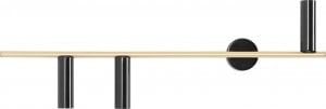 Kinkiet Aldex 3-punktowa lampa ścienna Trevo 1083Y40 złota czarna 1
