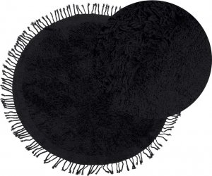 Beliani Lumarko Dywan shaggy okrągły bawełniany ⌀ 140 cm czarny BITLIS! 1