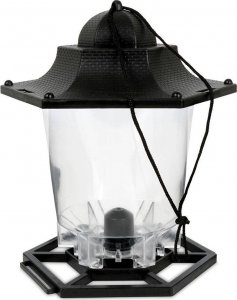 ProGarden Karmnik dla ptaków / budka na karmę ziarno czarny 3