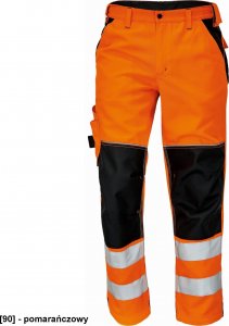 CERVA KNOXFIELD HI-VIS SPODNIE - czerwone spodnie do pasa dla ratowników medycznych, dół nogawek taśmy HI-VIS - pomarańczowy 48 1