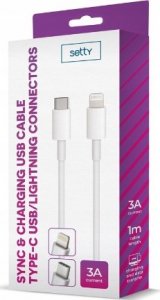 Kabel USB TelForceOne USB-A - Lightning 1 m Czarny 3
