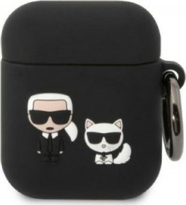 Karl Lagerfeld Karl Lagerfeld Silicone Karl & Choupette - Etui AirPods 1/2 gen (czarny) 1