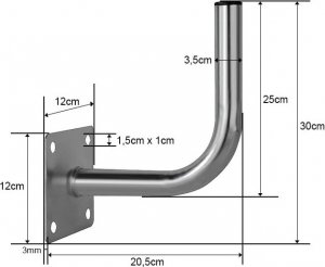 Blow 76-909# Uchwyt ścienny gięty 200 2