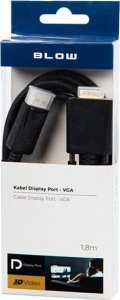 Kabel Blow DisplayPort - VGA 1.8m czarny (92-030#) 2