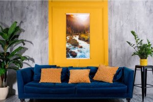 Grzejnik Trio Ogrzewanie na podczerwień. Grzejnik obraz. (Rzeka) 11