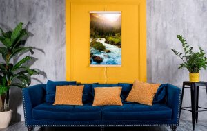 Grzejnik Trio Ogrzewanie na podczerwień. Grzejnik obraz. (Rzeka) 2