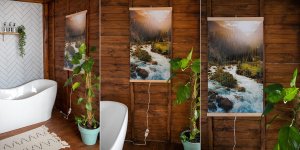 Grzejnik Trio Ogrzewanie na podczerwień. Grzejnik obraz. (Rzeka) 6