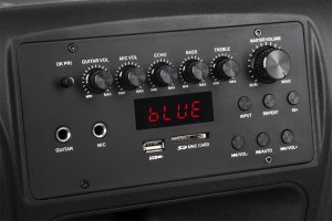 Głośnik Azusa Kolumna aktywna ( z 2 mikrofonami bezprzewodowymi, SD, Bluetooth, USB) 12" 40W 3