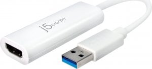 Adapter USB j5create j5create JUA254 zewnętrzna karta graficzna usb 2048 x 1152 px Biały 1