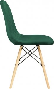 Krzesło welurowe tapicerowane pikowane do salonu jadalni 8