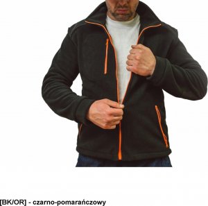 JHK FLRA 340 - bluza polarowa unisex, gruba posiada bardzo dobre właściwości cieplne - złoty fluorescencyjny S 107