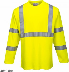 Portwest FR96 - Trudnopalny t-shirt ostrzegawczy z długimi rękawami S 1