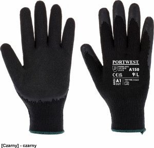 Portwest A150 - Rękawica Classic Grip - Lateks - czarny 2XL 1