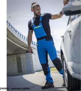 Ardon ARDON 4Xstretch - spodnie robocze ogrodniczki stretch, dużo praktycznych kieszeni + na nakolanniki, d-ring, oddychający - niebieski H6084 50 1