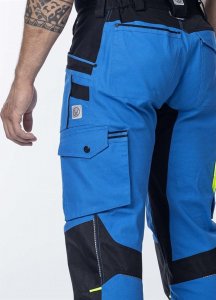 Ardon ARDON 4Xstretch - spodnie robocze ogrodniczki stretch, dużo praktycznych kieszeni + na nakolanniki, d-ring, oddychający - niebieski H6084 50 19