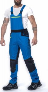 Ardon ARDON 4Xstretch - spodnie robocze ogrodniczki stretch, dużo praktycznych kieszeni + na nakolanniki, d-ring, oddychający - niebieski H6084 50 20