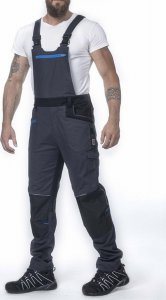 Ardon ARDON 4Xstretch - spodnie robocze ogrodniczki stretch, dużo praktycznych kieszeni + na nakolanniki, d-ring, oddychający - niebieski H6084 50 10