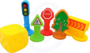 Woopie WOOPIE Mata Droga dla Samochodzików  Zestaw Dinozaury Auta + Znaki Drogowe 9