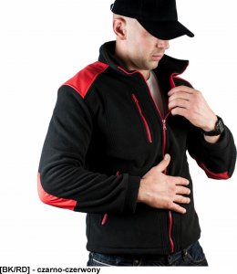 JHK FLRA 340 - bluza polarowa unisex, gruba posiada bardzo dobre właściwości cieplne - złoto-czarny L 11