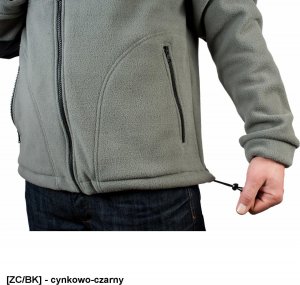 JHK FLRA 340 - bluza polarowa unisex, gruba posiada bardzo dobre właściwości cieplne - złoto-czarny L 59