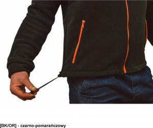 JHK FLRA 340 - bluza polarowa unisex, gruba posiada bardzo dobre właściwości cieplne - czarno-grafitowy 4XL 108