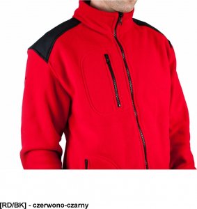 JHK FLRA 340 - bluza polarowa unisex, gruba posiada bardzo dobre właściwości cieplne - czarno-grafitowy 4XL 22