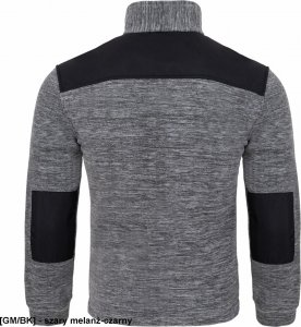JHK FLRA 340 - bluza polarowa unisex, gruba posiada bardzo dobre właściwości cieplne - jasno szaro-czarny S 27