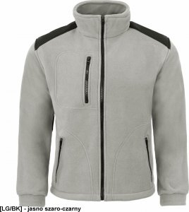 JHK FLRA 340 - bluza polarowa unisex, gruba posiada bardzo dobre właściwości cieplne - jasno szaro-czarny S 3