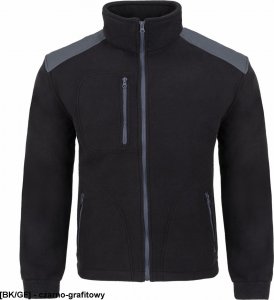 JHK FLRA 340 - bluza polarowa unisex, gruba posiada bardzo dobre właściwości cieplne - jasno szaro-czarny S 74
