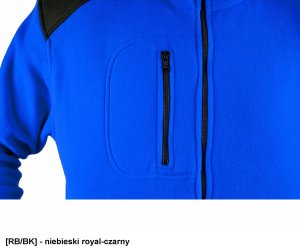 JHK FLRA 340 - bluza polarowa unisex, gruba posiada bardzo dobre właściwości cieplne - jasno szaro-czarny S 79