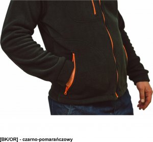 JHK FLRA 340 - bluza polarowa unisex, gruba posiada bardzo dobre właściwości cieplne - piaskowo-czarny XL 110