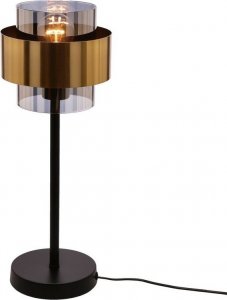 Lampa stołowa Candellux SPIEGA LAMPA CZARNY MOSIĘŻNY E27 KLOSZ BEZBARWNY 1