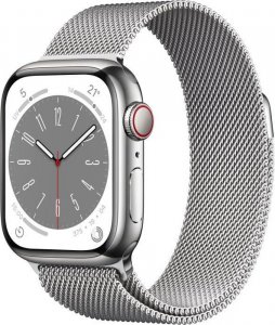 Smartwatch Apple Watch 8 GPS + Cellular 41mm Silver Stainless Steel Srebrny  (S7181338) 1