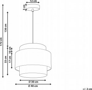 Lampa wisząca Beliani Lampa wisząca naturalna z beżowym YUMURI! 6