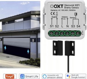 OXT Moduł OXT z Sensorem Kontaktronem do Bramy Garażu WiFi TUYA 3