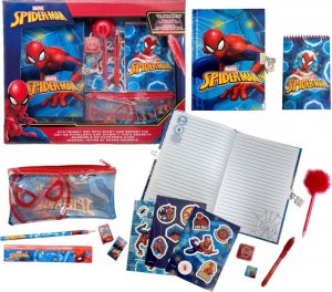 Piórnik Euroswan Duży zestaw  pamiętnik Spiderman+magiczny długopis piórnik 1