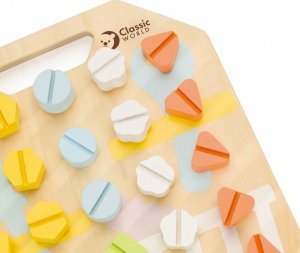 Classic World CLASSIC WORLD Drewniana Tablica Z Śrubkami do Wkręcania 7