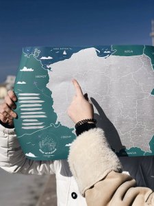 MAPA POLSKI - Srebrna Mapa Zdrapka 2