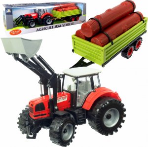 Duży Traktor z Przyczepą Ciągnik NAPĘD Ruchome elementy 1