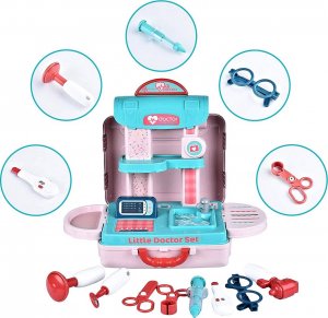MAŁY LEKARZ Doktor Zestaw lekarski 2w1 walizka 3