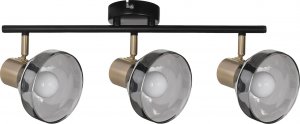 Lampa sufitowa Activejet Listwa reflektorowa potrójna czarno-złota sufitowa ścienna Activejet LISA kinkiet E14 do salonu 1