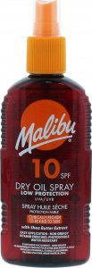 Malibu Malibu Dry Oil Spray SPF10 Olejek Brązujący Do Opalania 200ml 1