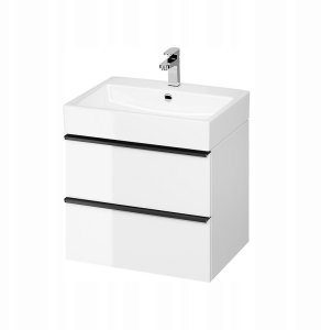 S801-431 SET B611 VIRGO 60 BIA�Y UCHWYT CZARNY SZAFKA ( 522-018 ) +UMYWALKA(118-006) // CER.VIRGO-SET-60-BIA�Y-UCH-CZ 1