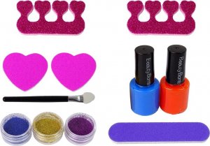 LeanToys Zestaw Do Malowania Paznokci Frezarka Lampa Pilnik Brokaty 3