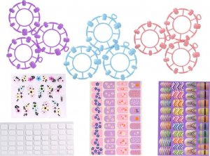 LeanToys Zestaw Do Malowania Paznokci Frezarka Lampa Pilnik Brokaty 4