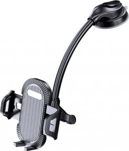 4kom.pl Uchwyt samochodowy Holder do auta na telefon na deskę kokpit szybę Czarny 12